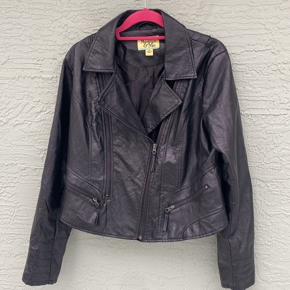 Maralyn & Me Faux Leather Jacket Sz XL